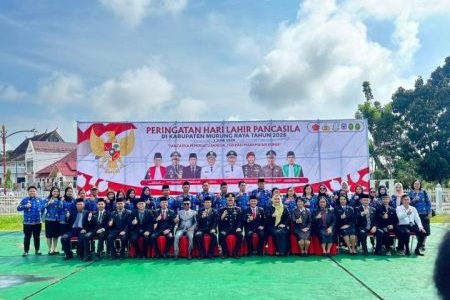 Wakil Bupati Murung Raya Pimpin Upacara Hari Lahir Pancasila