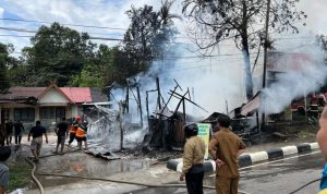 Kobaran Api Ludeskan Bakul Daun dalam Hitungan Menit
