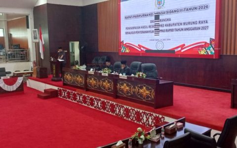 DPRD Murung Raya Terima Rancangan KUA-PPAS APBD 2027, Bahas Prioritas Pembangunan Daerah