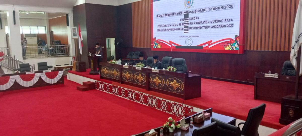 DPRD Murung Raya Terima Rancangan KUA-PPAS APBD 2027, Bahas Prioritas Pembangunan Daerah