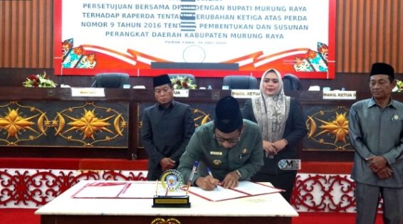 DPRD dan Pemkab Murung Raya Sepakati Perubahan Perda Perangkat Daerah
