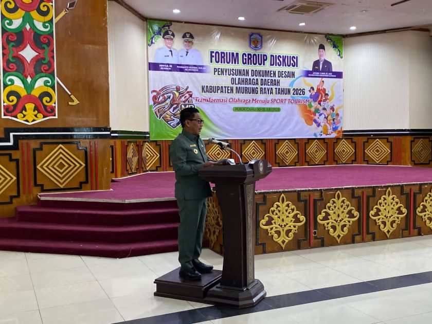 Bupati Heriyus Buka FGD Penyusunan Desain Olahraga Daerah Murung Raya 2026