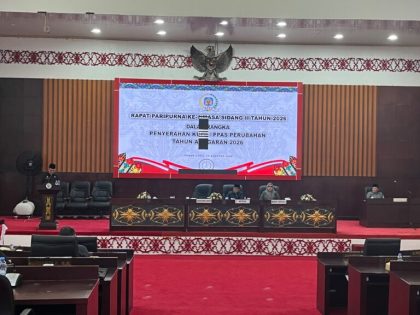 DPRD Murung Raya Gelar Paripurna KUA-PPAS Perubahan APBD 2026